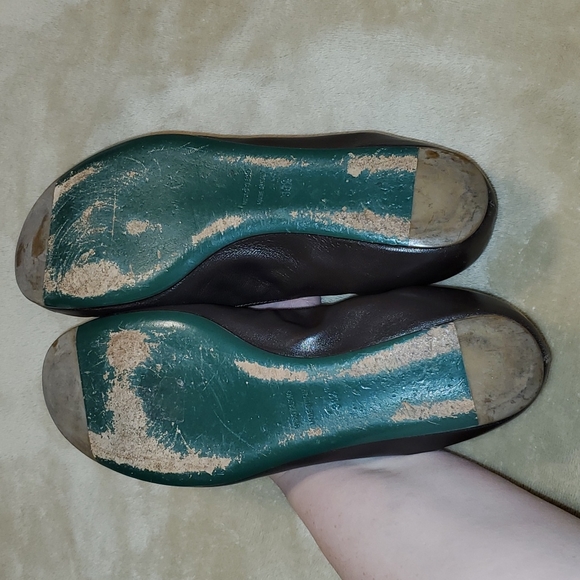 Ramirez Brown Italian Leather Ballet Flats size 38 1/2 - Picture 4 of 12